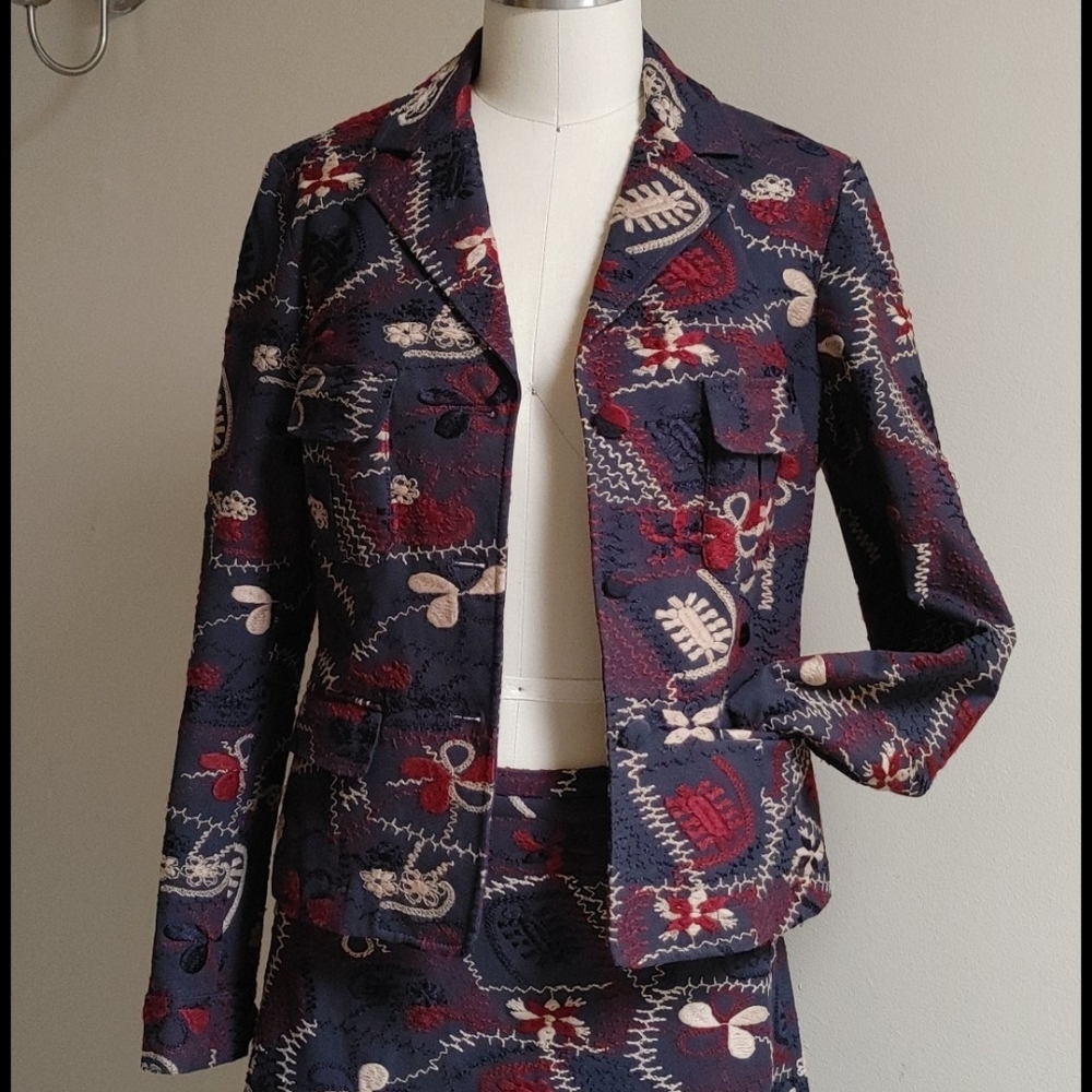 Vintage Piazza Sempione Embroidered Suit 44